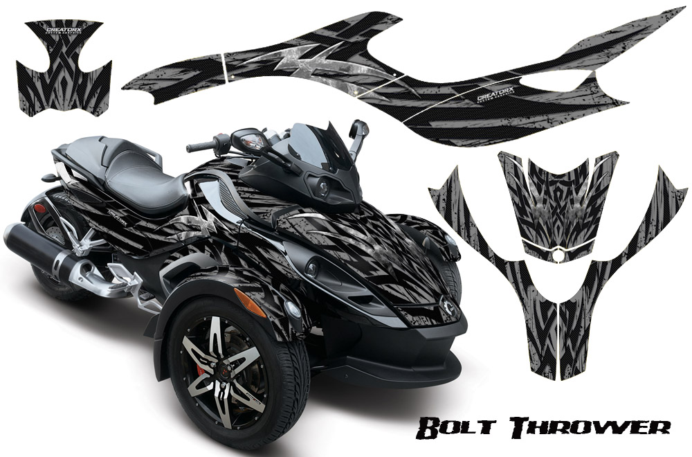 CAN-AM SPYDER Graphics Kit Bolt Thrower Silver